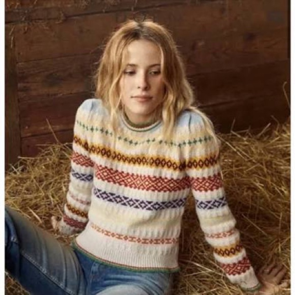 Doen Brynn fair isle sweater, M